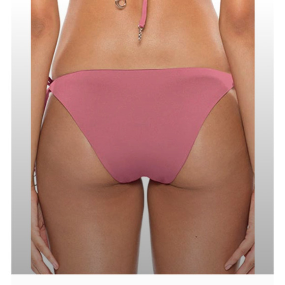 Soluna 2 Piece Hipster Swim Bikini Top & Bottom Mulberry Pink Small NWT $108 - Picture 8 of 9